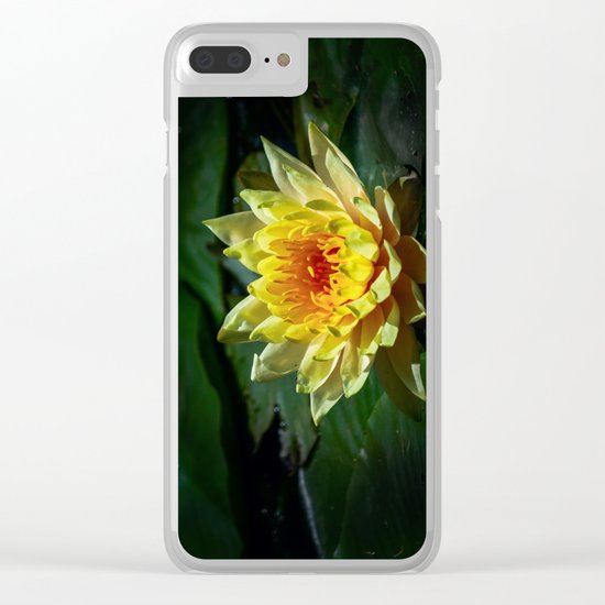 Yellow water lily Clear iPhone Case