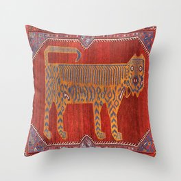Antique Persian Tiger Throw Pillow