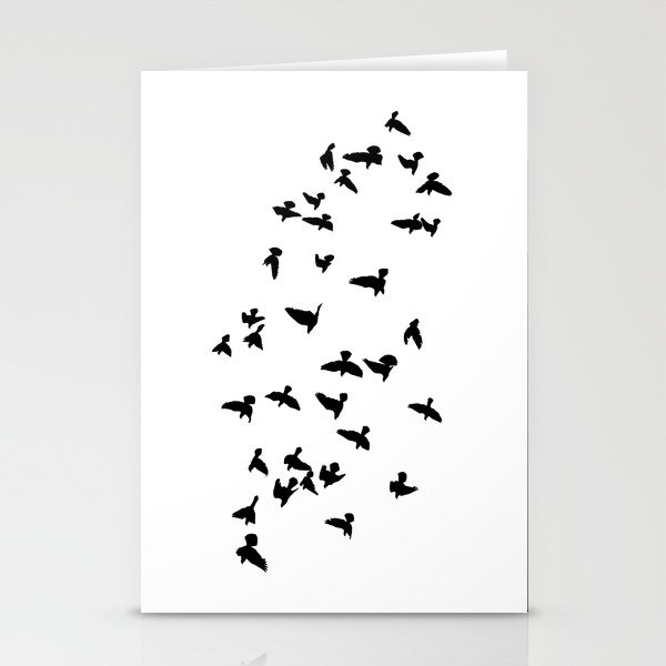 Flock of flying birds Stationery Cards