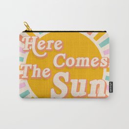 Here Comes The Sun Retro Print Carry-All Pouch