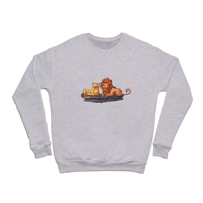 Cute Zoo Animal Lion laughing Kids Gifts Crewneck Sweatshirt