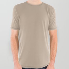 Familiar Beige All Over Graphic Tee