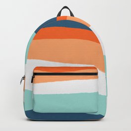 venice sunset Backpack | Westcoast, Socal, Dad, Curated, Orange, Fathersday, Stripes, Retro, Mod, Surf 