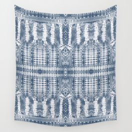 Washed denim tie dye pattern Wall Tapestry