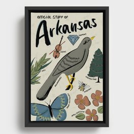 Official stuff of Arkansas in Earthtones Framed Canvas