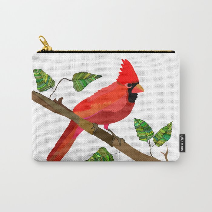 Cardinal On a Branch Carry-All Pouch
