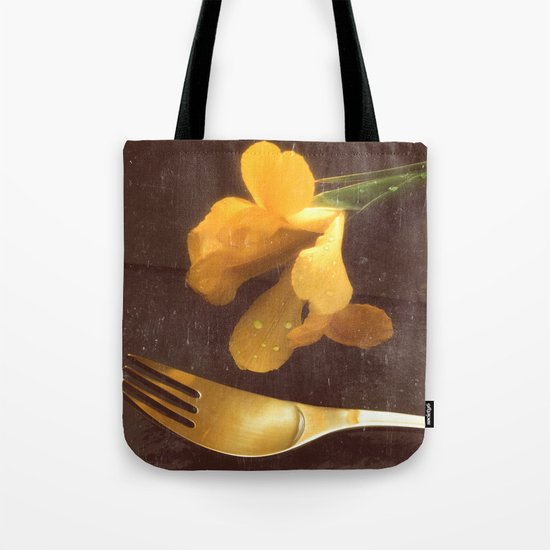 Flowers on Slate, variation 3 Tote Bag