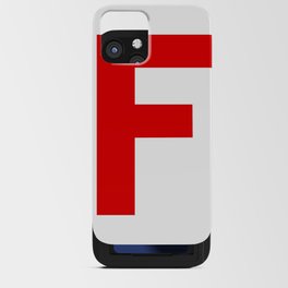 Letter F (Red & White) iPhone Card Case