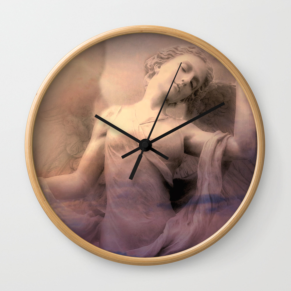 Ethereal Spiritual Angel Wall Art Print Dreaming Wings Home Decor Clock Ethereal Spiritual Angel Wall Art Print Dreaming Wings Home Decor Clock