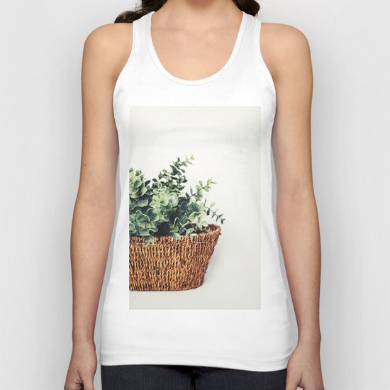 Plant On White Unisex Tank Top