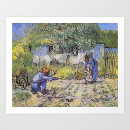 Vincent Van Gogh First Steps 1889 Art Print