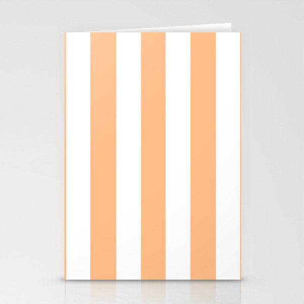 Macaroni and Cheese pink - solid color - white vertical lines pattern Stationery Cards