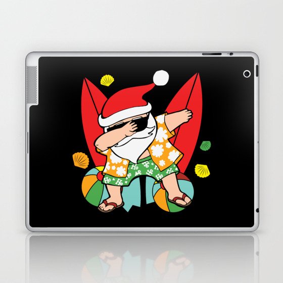 Funny Dabbing Santa Christmas In July Laptop & iPad Skin