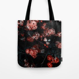 Dark Floral Pattern Tote Bag