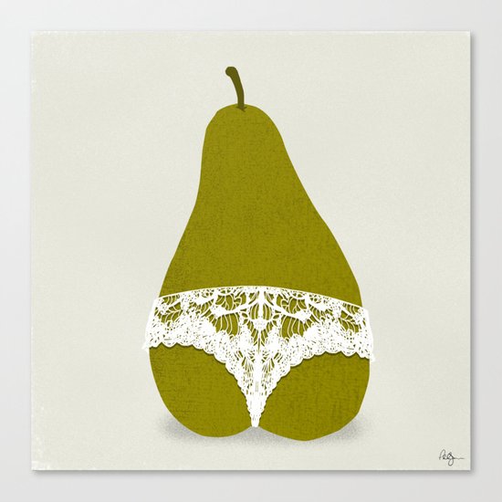Pear Panties Canvas Print