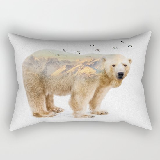 Wild I Shall Stay | Polar Bear Rectangular Pillow