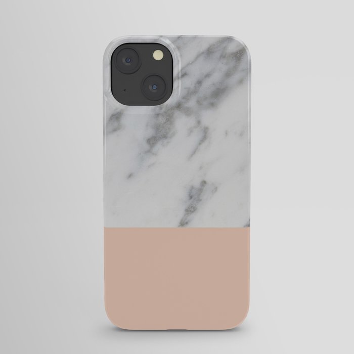 Marble and Blush Pink iPhone Case