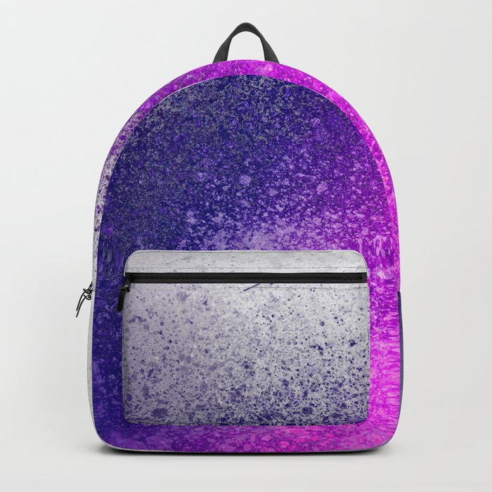 Vivid Hot Pink Spray Paint Art Backpack by ovko