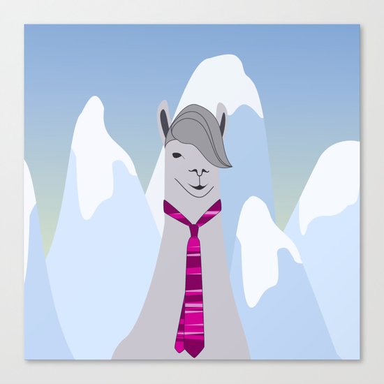 Lama Hipster Design Canvas Print