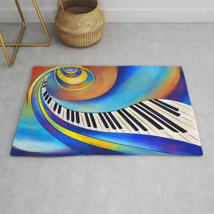 Redemessia - spiral piano Rug