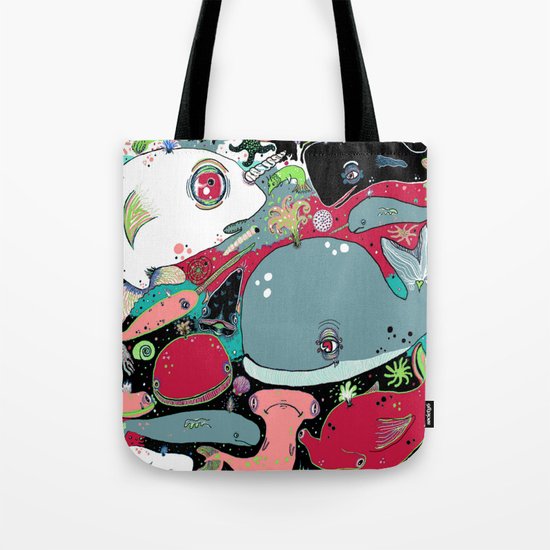 whale narwhal hammerhead shark sealife Tote Bag