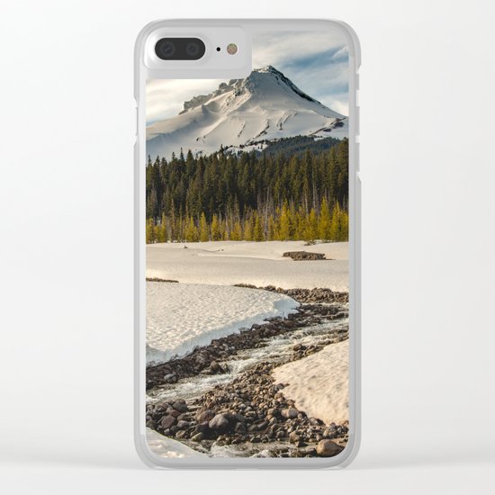 Marvelous Mount Hood at sunset Clear iPhone Case