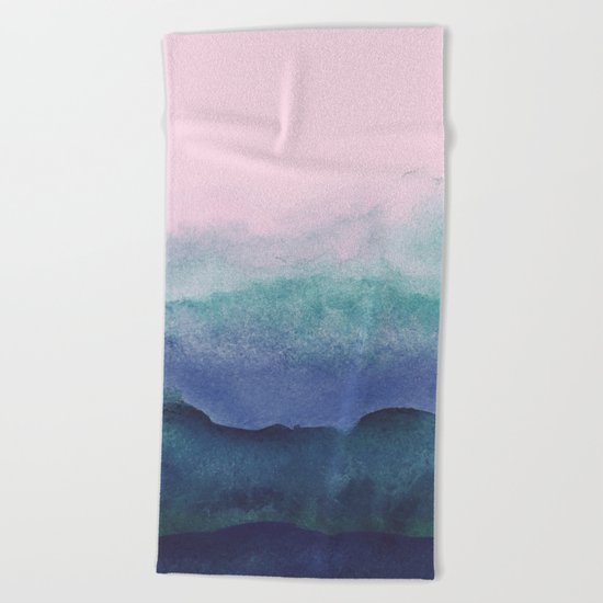 Pastel watercolor gradient (everyday 2/365) Beach Towel