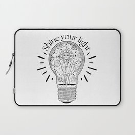 Celestial Shine light inspirational quote and astrology light bulb Laptop Sleeve