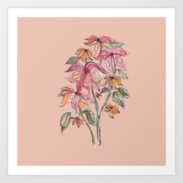 Picked From My Garden - Peach Art Print
