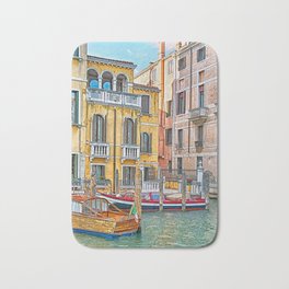 Venice - Rio de la Frescada Bath Mat | Water, Scenic, Summer, Venice, Morning, Erurope, Italy, Canal, Old, Tranquil 