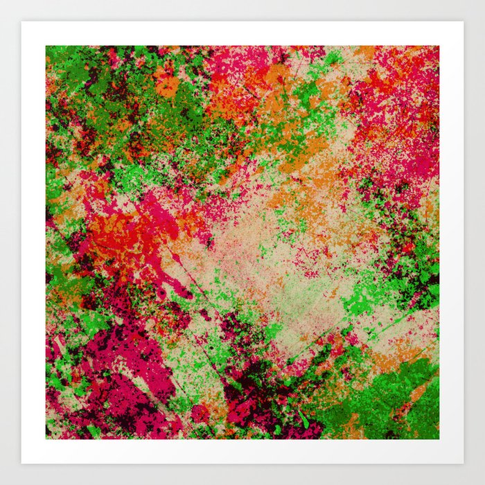 Surrounded By Colour Abstract Textured Purple Green Orange