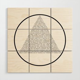 Alcoholics Anonymous Symbol in Slogans Wood Wall Art