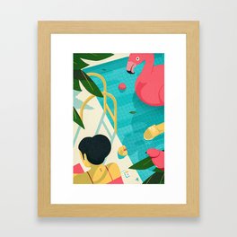 By the pool (summer 2021) Framed Art Print