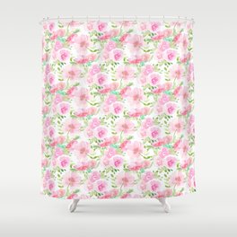 Blush Pink Florals Shower Curtain