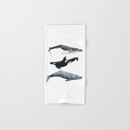 Orca, humpback and grey whales Hand & Bath Towel