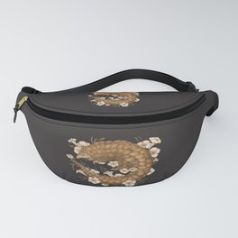 Pangolin Fanny Pack | Botanical, Scales, Nature, Flower, Illustration, Anteater, Pangolins, Flowers, Digital, Curated 