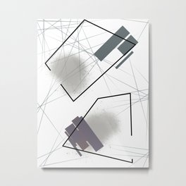 GEOMÉTRICOS N2 Metal Print | Ink, Minimalism, Abstract, Stencil, Painting, Print, Poster, Acrylic, Oil, Watercolor 