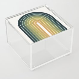 Gradient Arch XXVI Green Tones Mid Century Modern Rainbow Acrylic Box