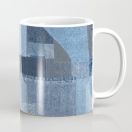 Boroboro Blue Jean Japanese Boro Inspired Patchwork Shibori Coffee Mug