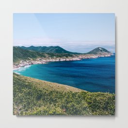 Brazil Photography - Beautiful Blue Ocean By The Brazillian Coastline Metal Print
