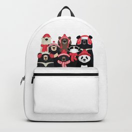 Bear family portrait: winter edition Backpack