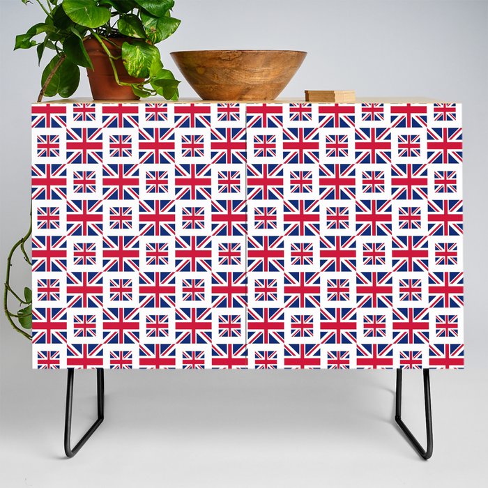 flag of uk - with square Credenza