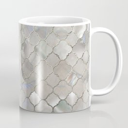 Quatrefoil Moroccan Pattern Mother of Pearl Coffee Mug | Graphicdesign, Quatrefoil, Rock, Motherofpearl, Crystal, Luxury, Marble, Mineral, Quartz, Agate 