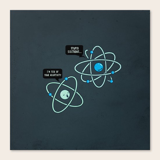Negative Atom Canvas Print