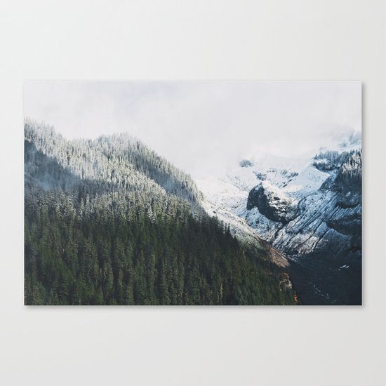 Mount Rainier Winter Valley Canvas Print
