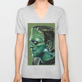 Frankensteins Monster V Neck T Shirt