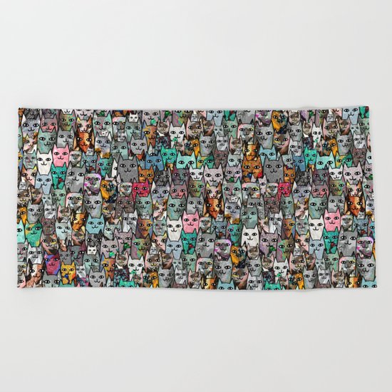 Gemstone Cats Beach Towel