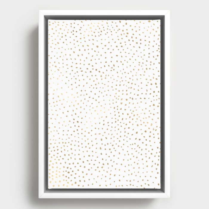 Dotted Gold Framed Canvas