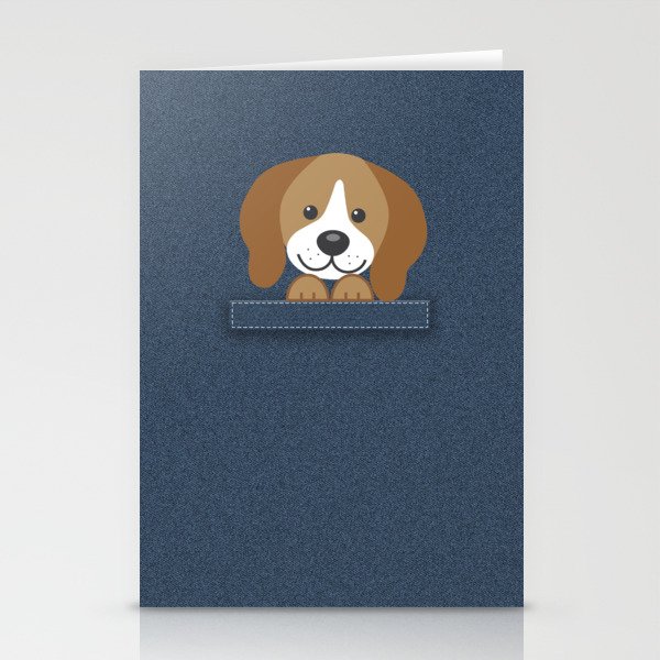 Beagle in a Pocket Stationery Cards