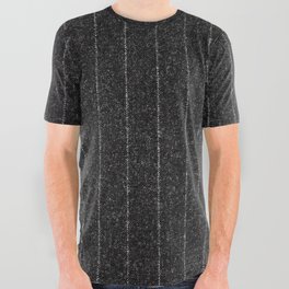 Charcoal Grey Pinstripe All Over Graphic Tee